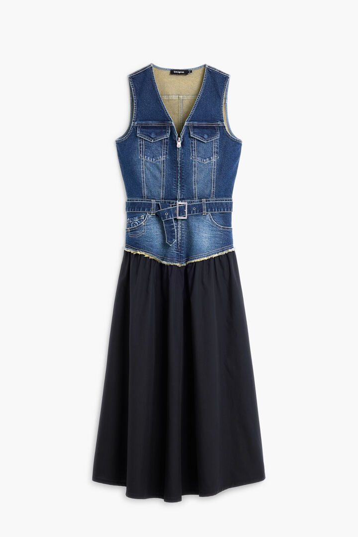 Sleeveless denim dress
