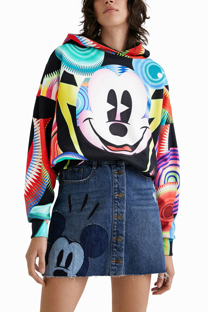 Mini-jupe en jean patch Mickey Mouse | Desigual