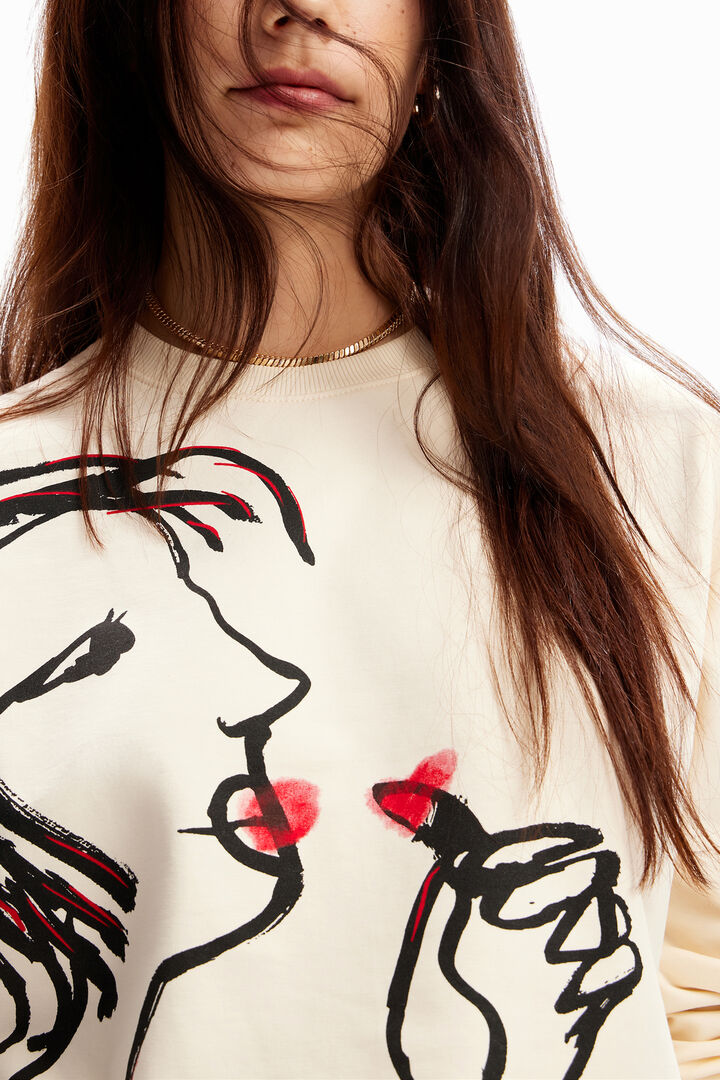 Sweatshirt met arty illustratie | Desigual