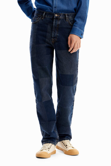 Straight check jeans | Desigual