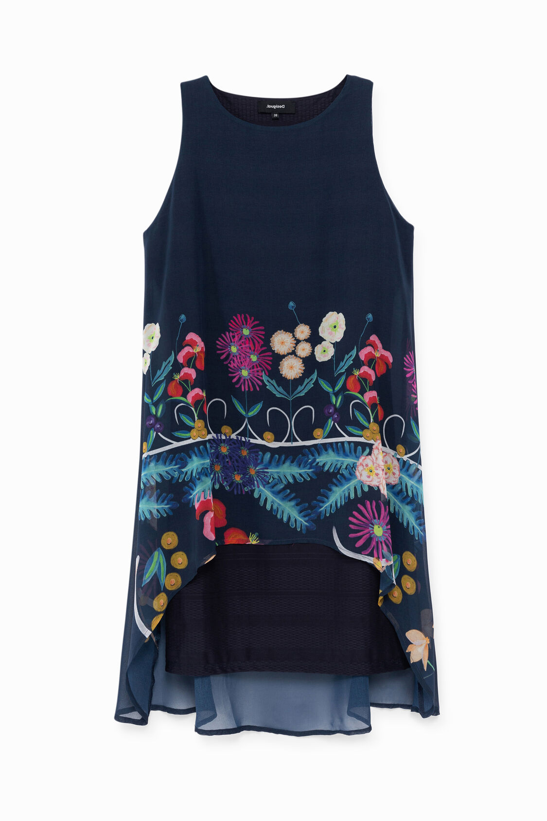 Sastre Ecología sin embargo Vestido multicapa y estampado floral | Desigual.com