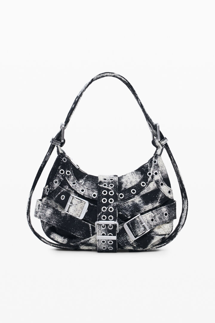Bolso estampado hebillas mediano