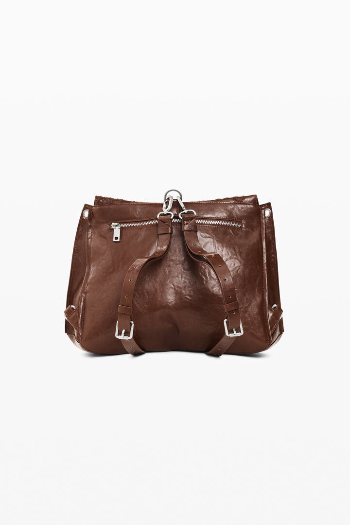 Medium Faux Leather Backpack