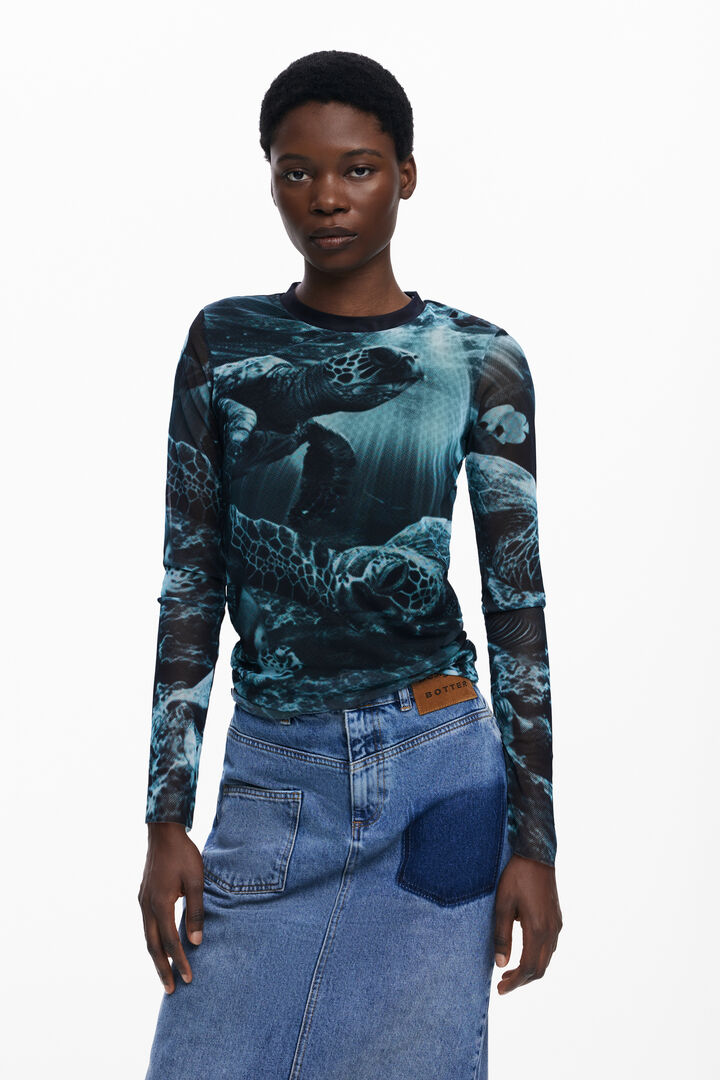 Camiseta manga larga tortugas Botter | Desigual