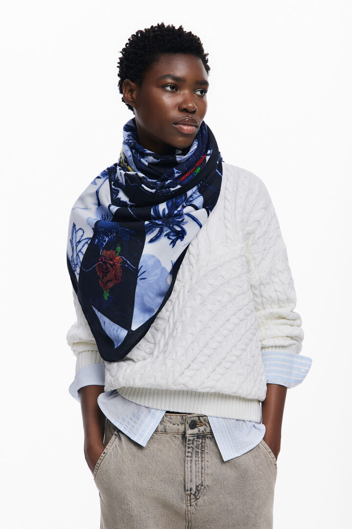 Foulard denim flores | Desigual
