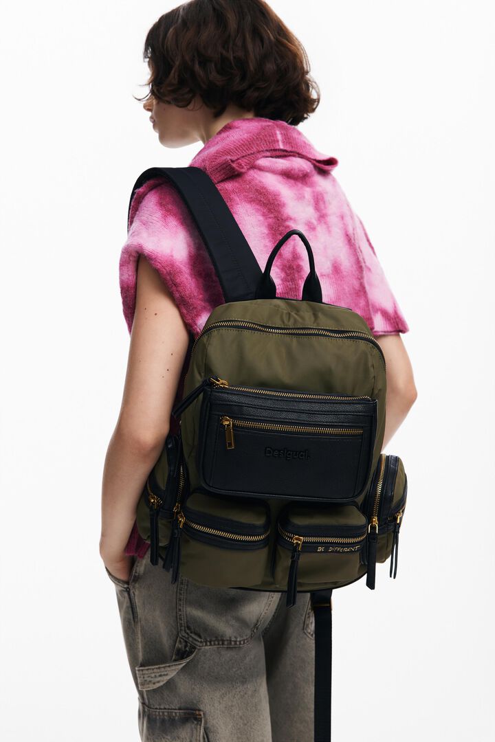 High-capacity nylon backpack | Desigual