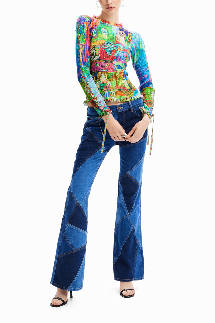 Jersey canalé gatos María Escoté | Desigual