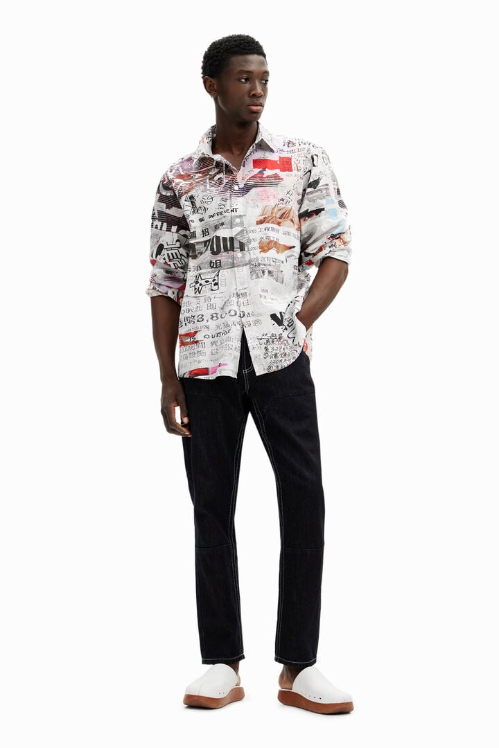 Hemd mit japanischem Pressedesign | Desigual