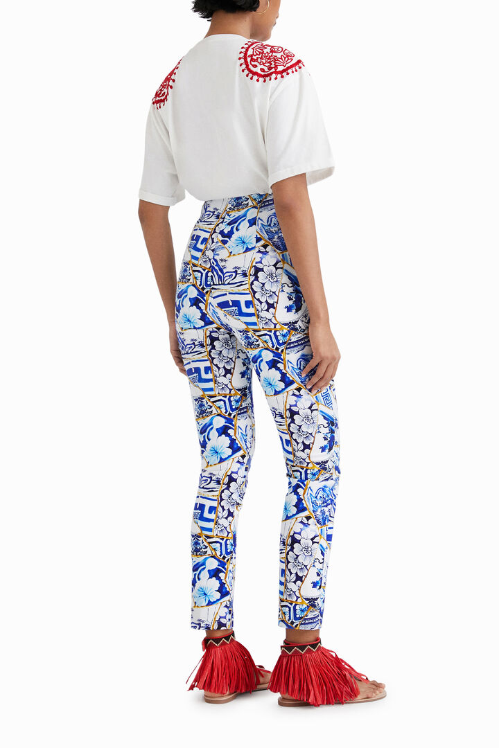Pantalón slim estampado Stella Jean | Desigual