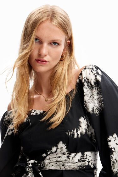 Brusa estil cotilla floral | Desigual