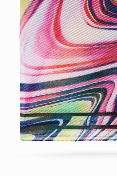 Foulard rectangulaire plissé multicolore | Desigual