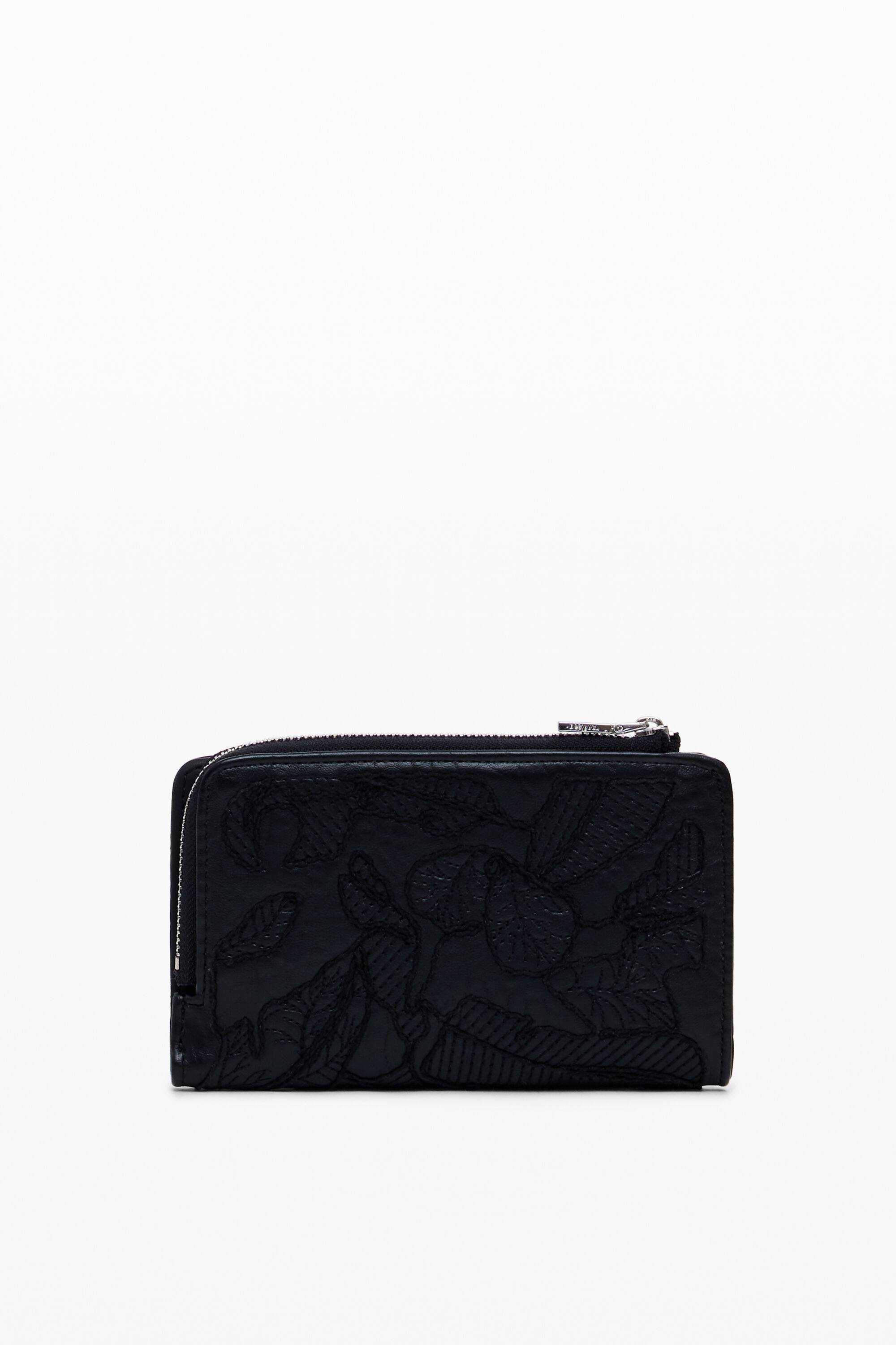 Desigual Medium Faux Leather Wallet In Black