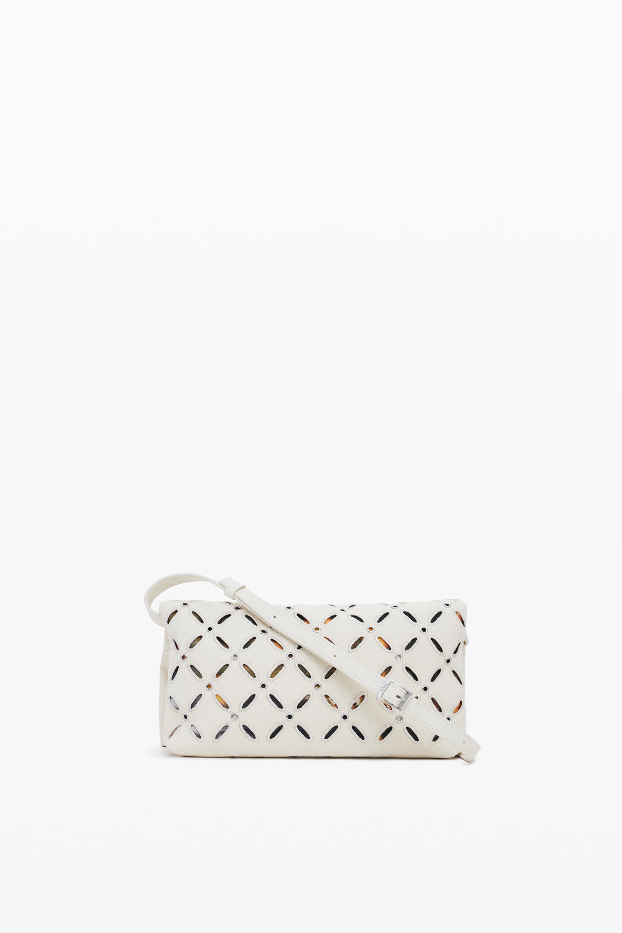 Desigual Cotton Canvas Crossbody Bag In White