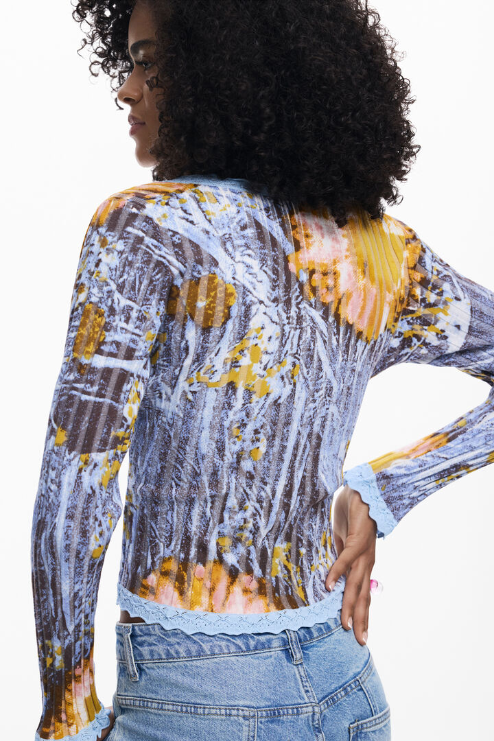 Lightweight floral sweater | Desigual