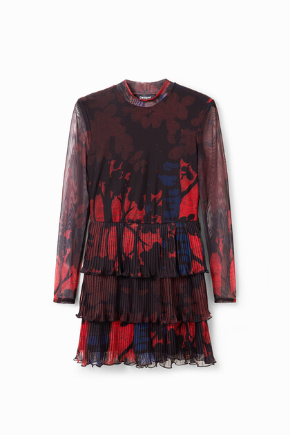 Vestido curto plissado M. Christian Lacroix