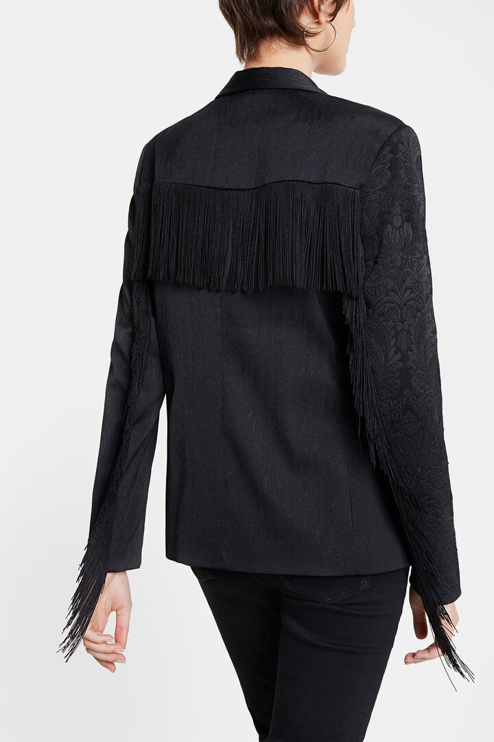 Blazer jacquard à franges | Desigual