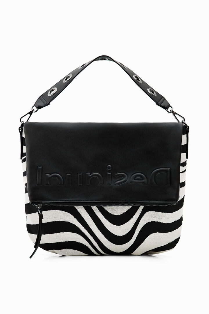 Half-logo zebra handbag | Desigual