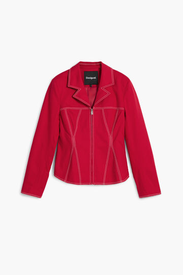 Peplum leather biker jacket | Desigual