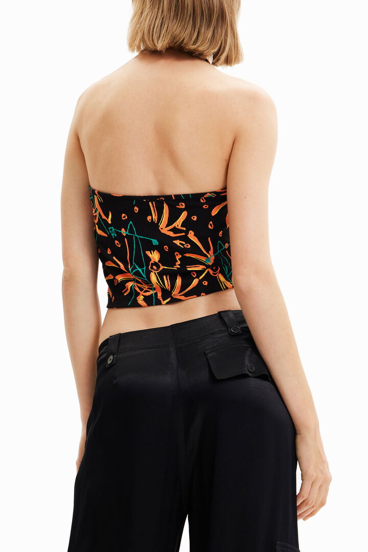 Korte aangerimpelde top | Desigual