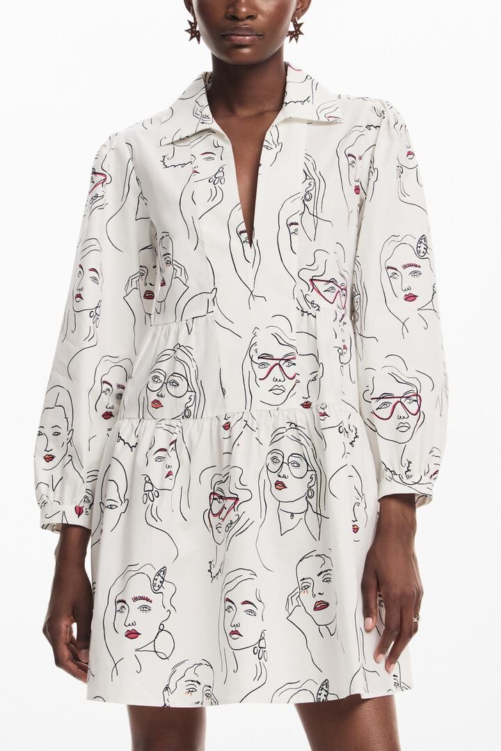 Vestido mini caras | Desigual