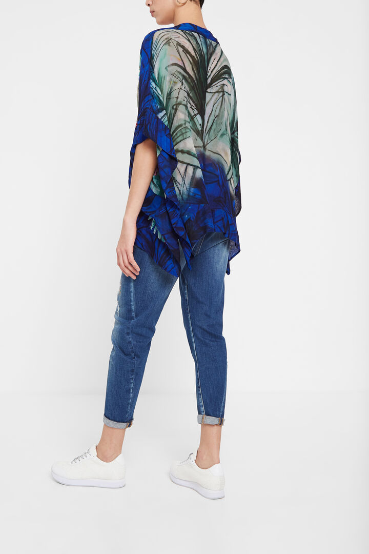 Oriental floral kimono blouse | Desigual