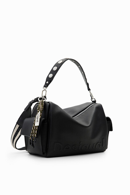 Midsize half-logo bag