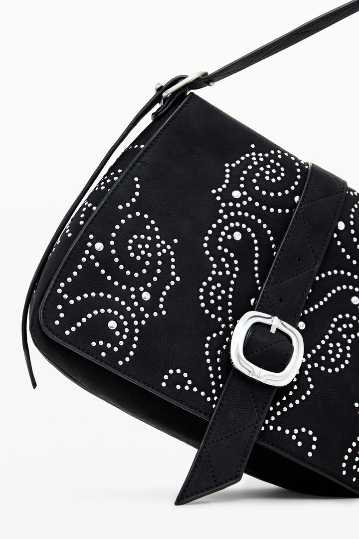 Petit sac bandoulière effet cuir à clous | Desigual