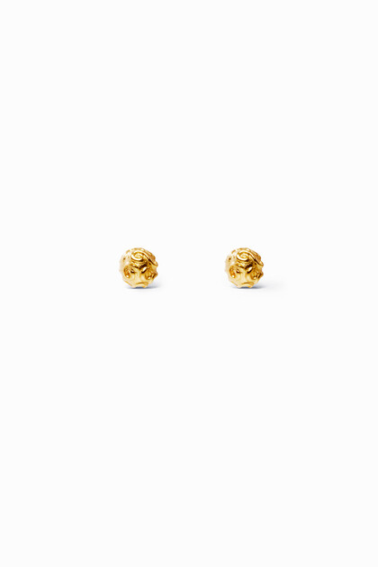 Zalio gold-plated ball stud earrings