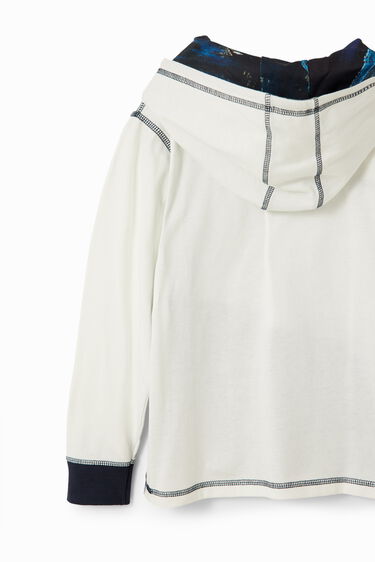 Patchwork hooded T-shirt | Desigual