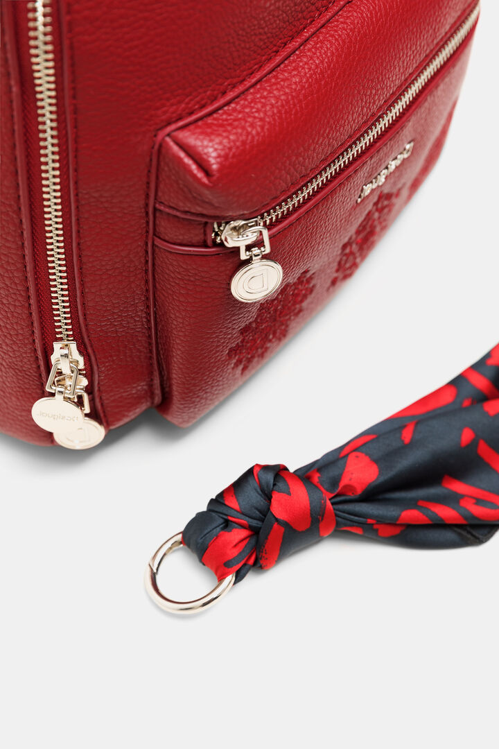 Backpack embroidered with scarf | Desigual
