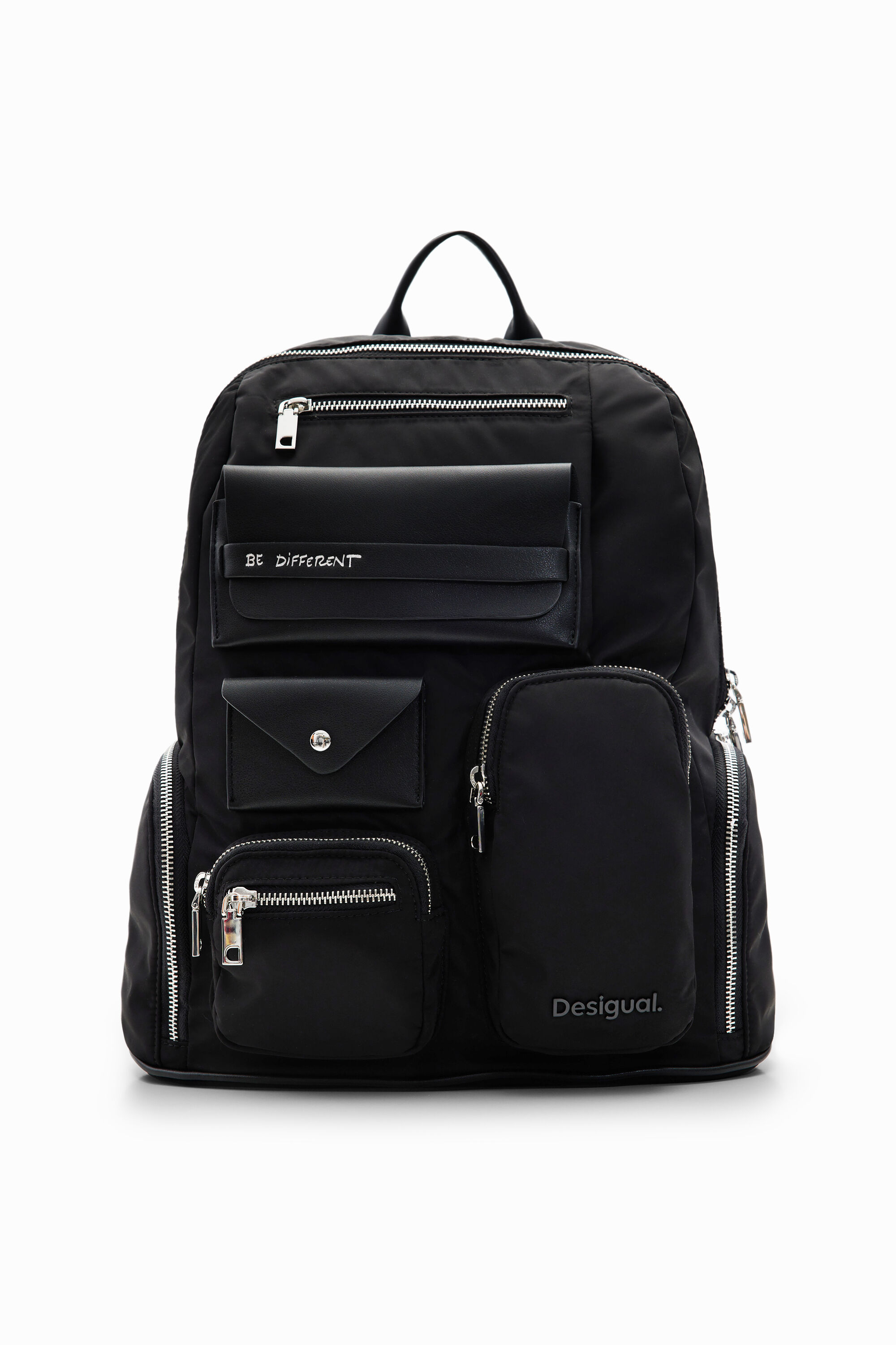 Large nylon pockets backpack Women s I Desigual