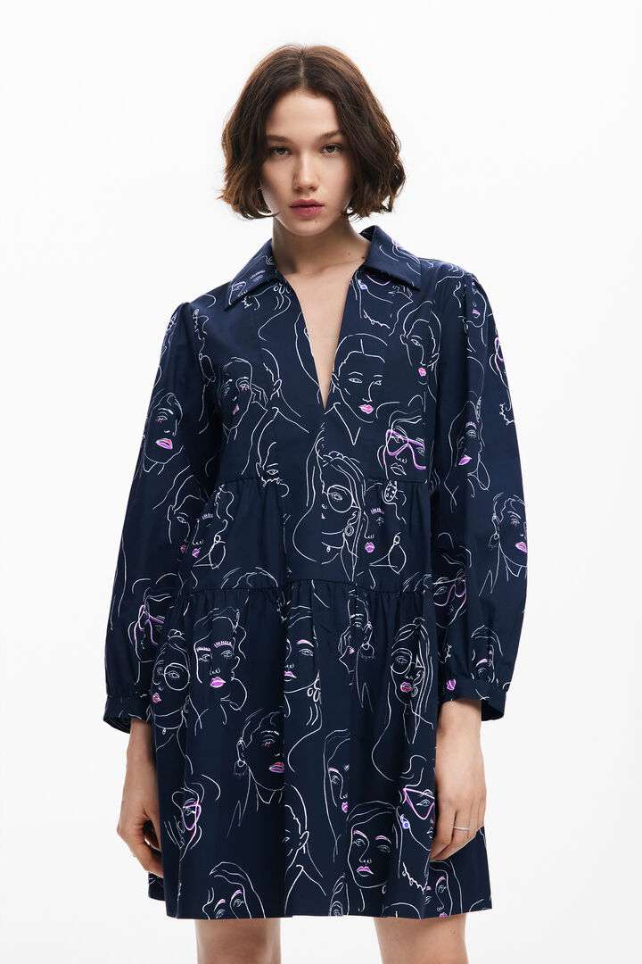 Mini dress with faces | Desigual