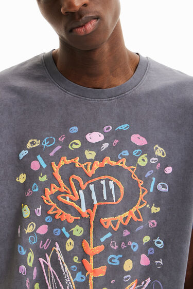 Camiseta oversize flor | Desigual