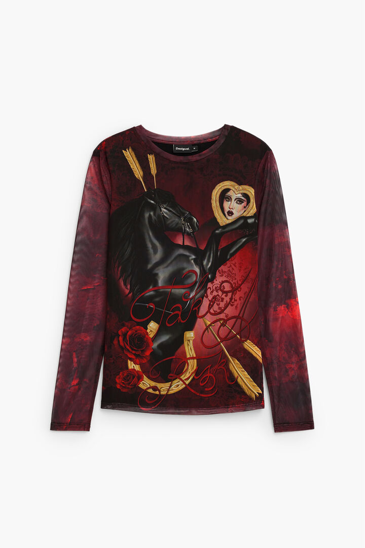 printed long-sleeve T-shirt