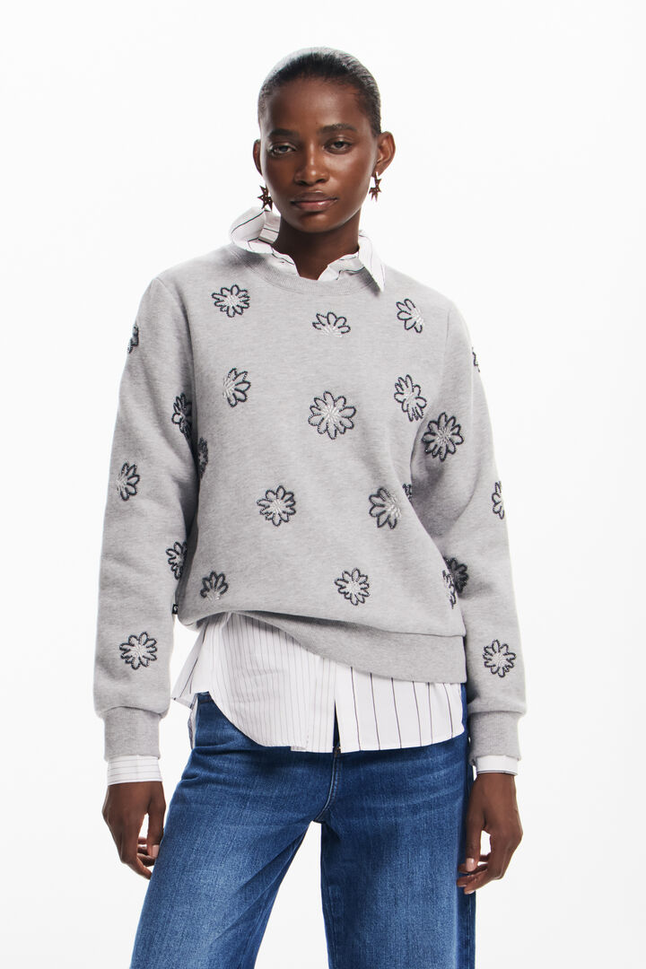 Jewel flower sweatshirt | Desigual