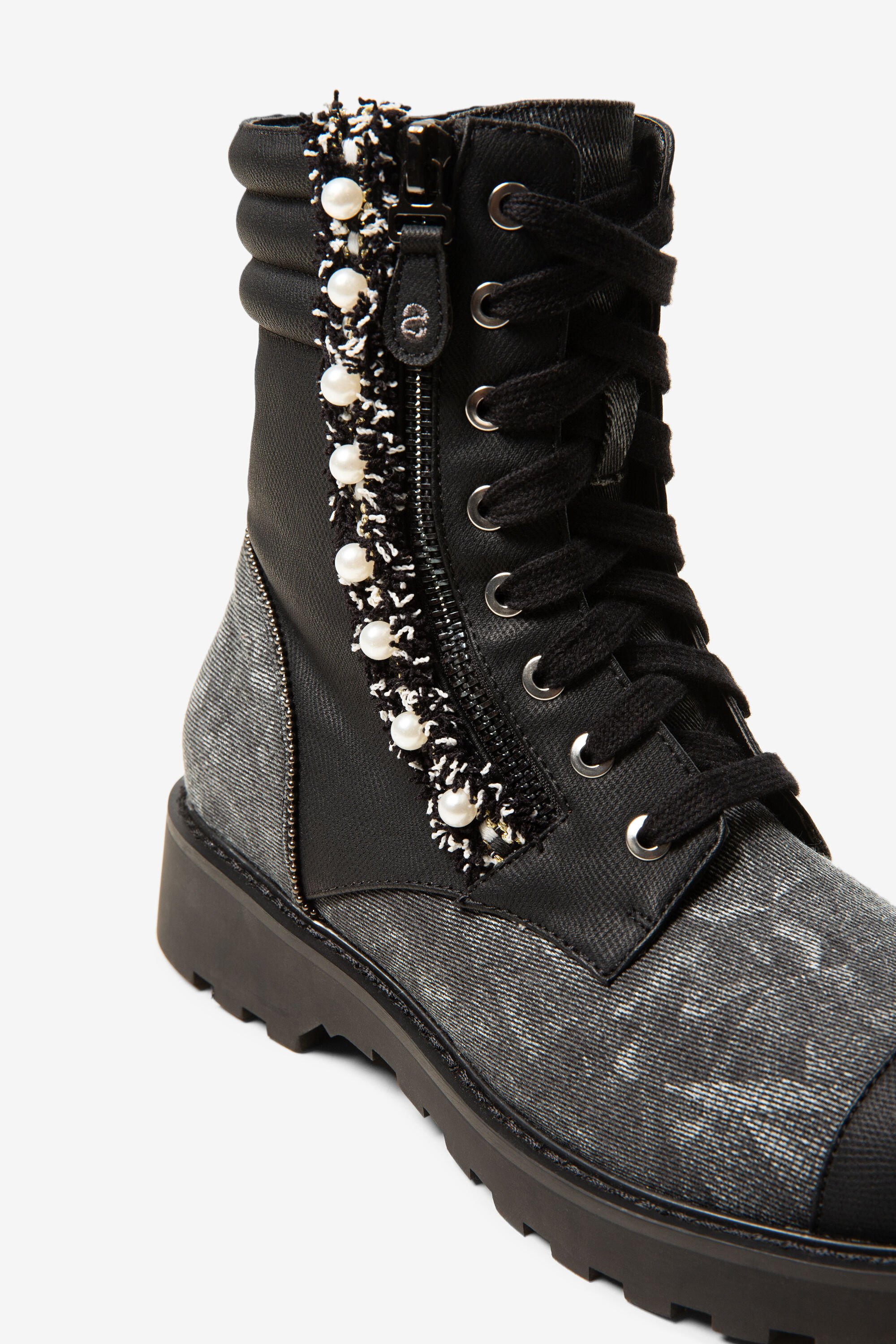 Embroidered combat boots new arrivals