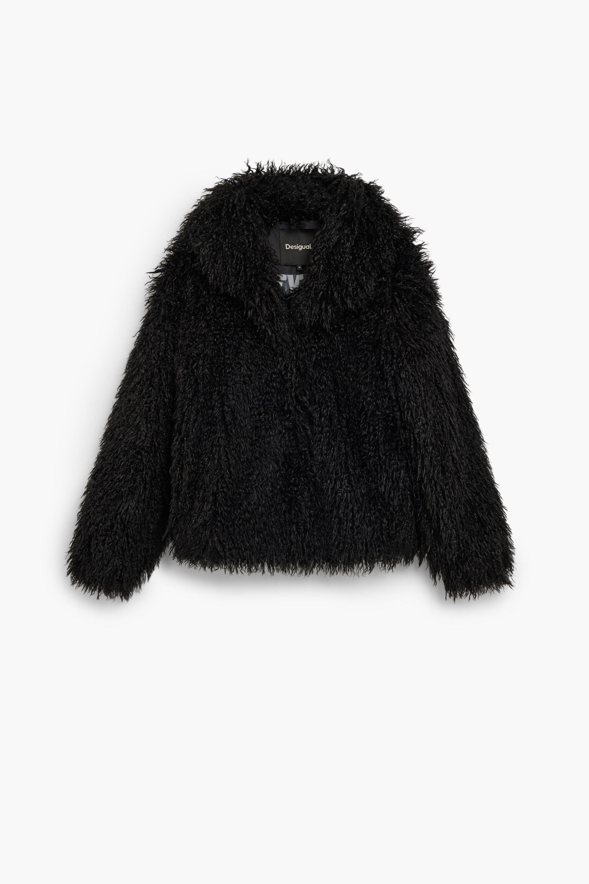 フェイクファーコート 黒 女性用 I Desigual.com