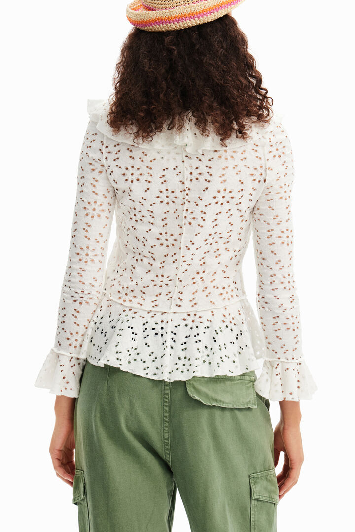Blusa a maniche lunghe con volant | Desigual