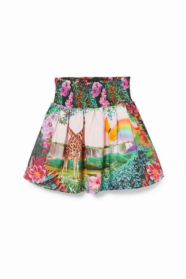 Floral miniskirt