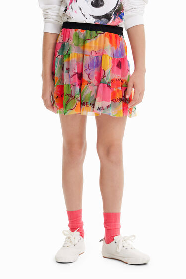 Minifalda tul floral | Desigual