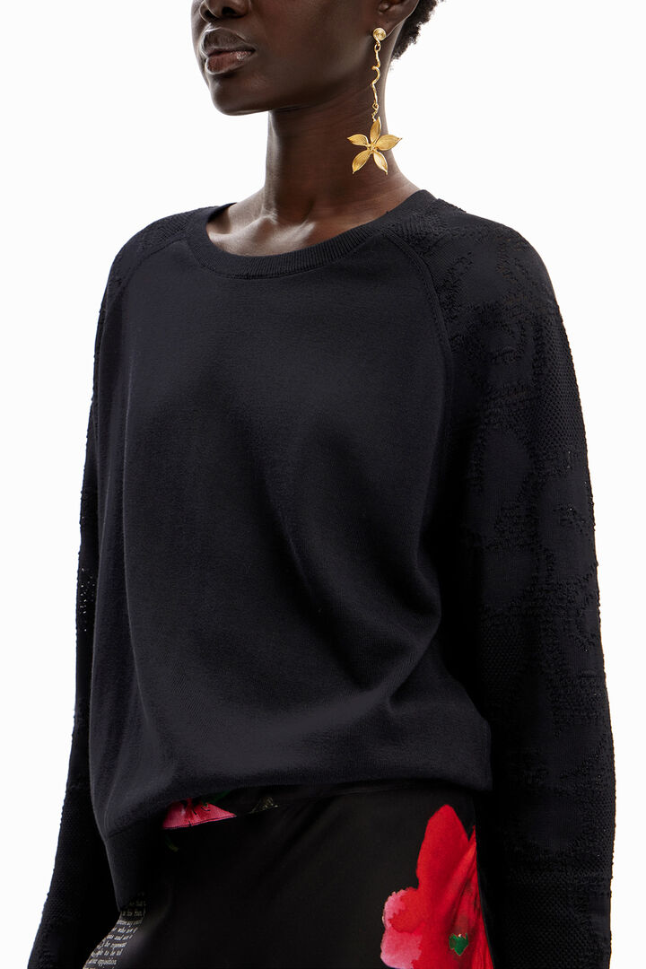Textured floral pullover | Desigual