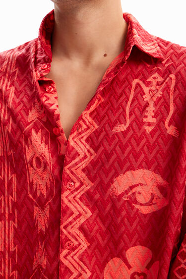 Geometric textured shirt | Desigual