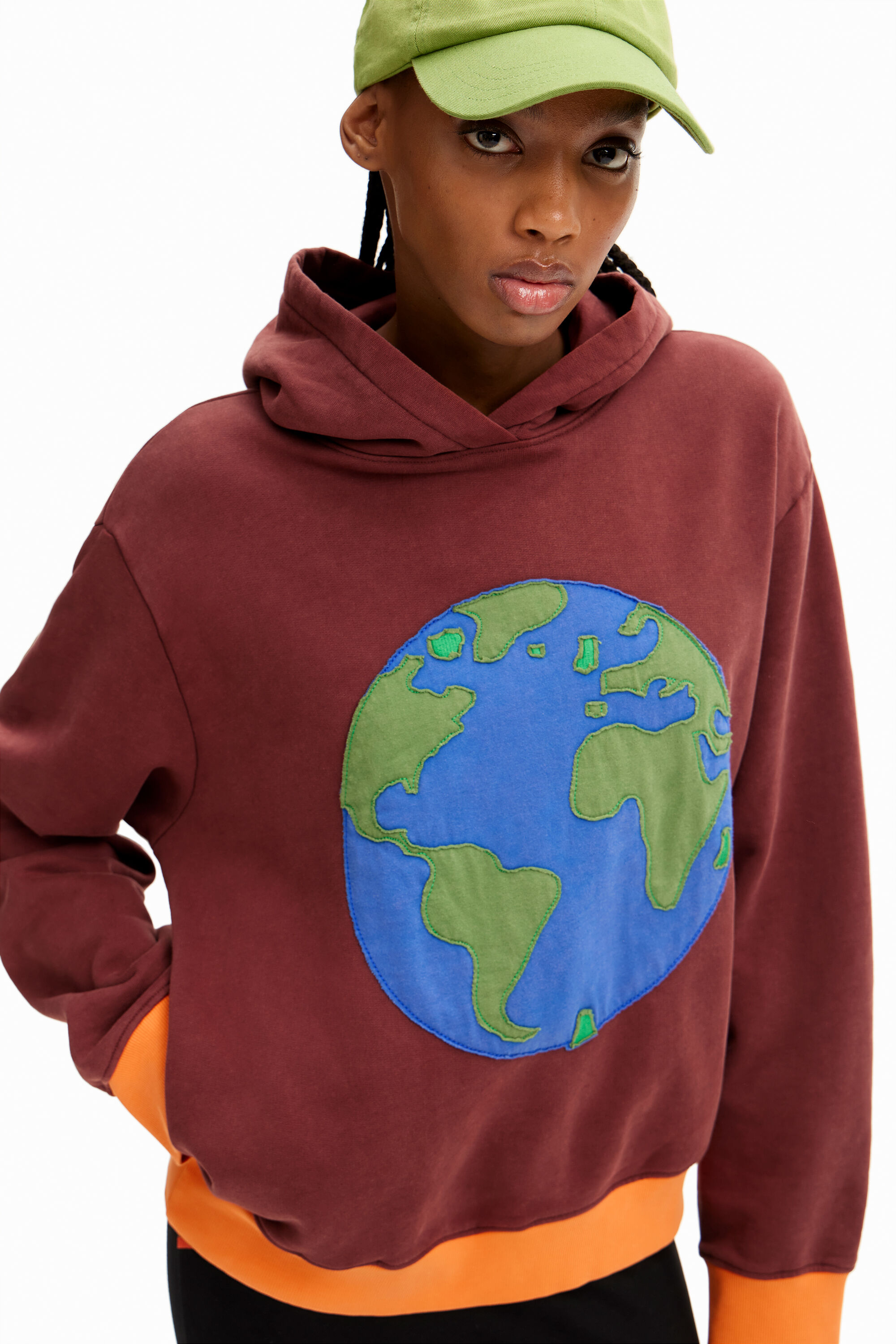 Shop Desigual Tyler Mcgillivary World Sweatshirt In Brown