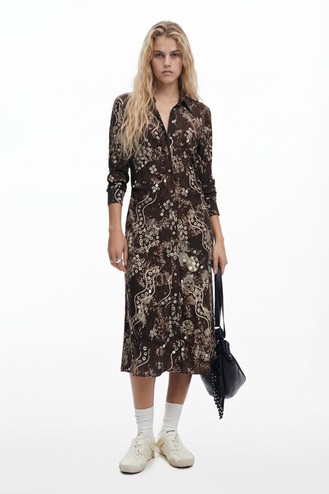 SNAKE SHIRT DRESS
