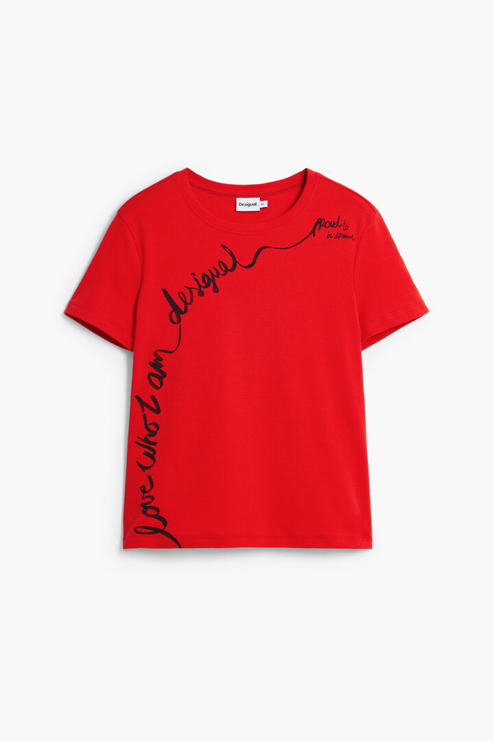 Camiseta frase bordada | Desigual
