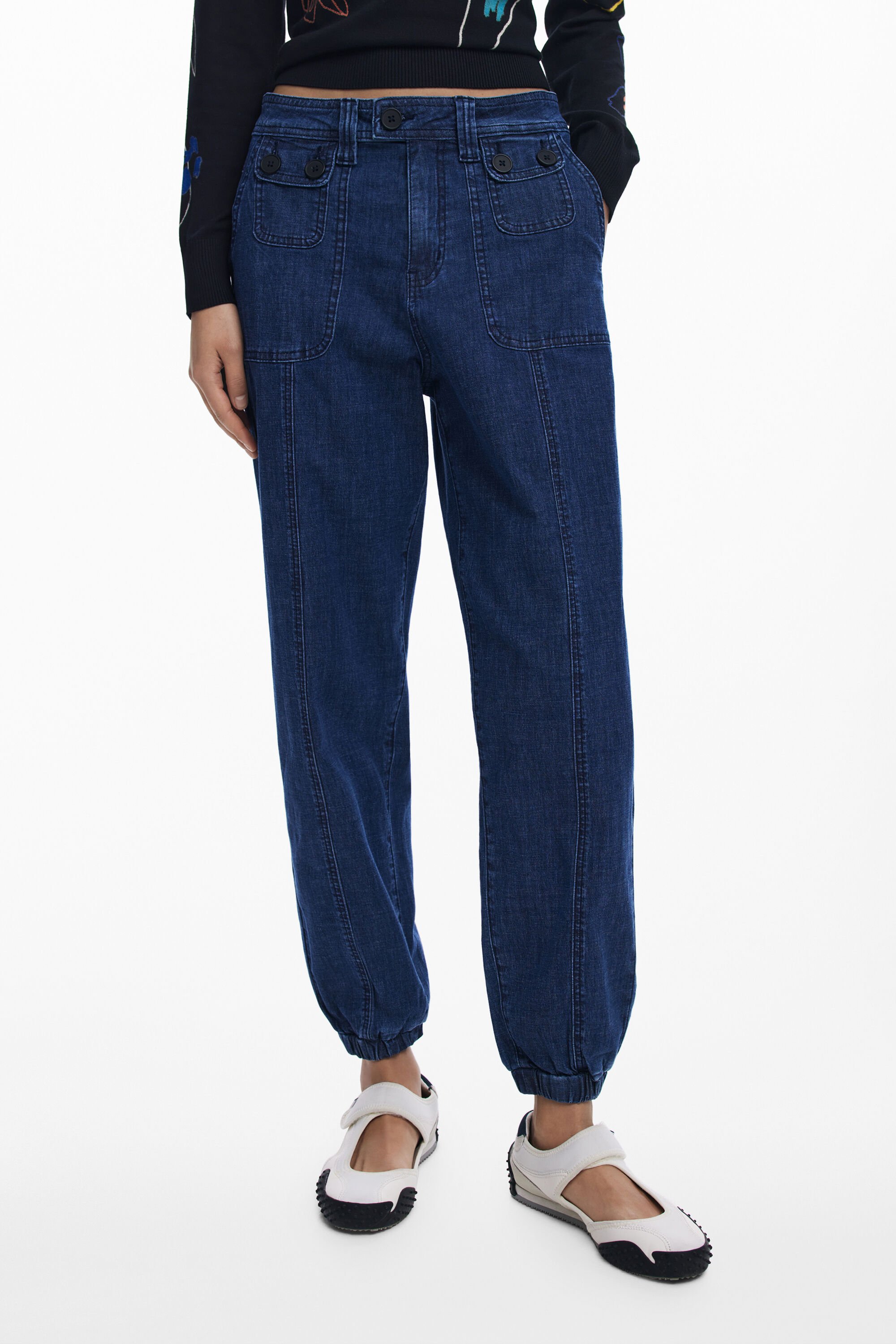 Jogger jeans with cuffs Women's I Desigual.com