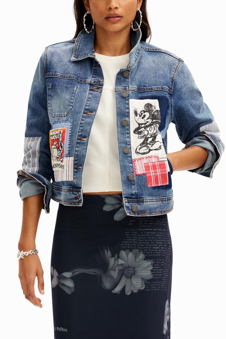Veste jean patchwork Mickey Mouse | Desigual