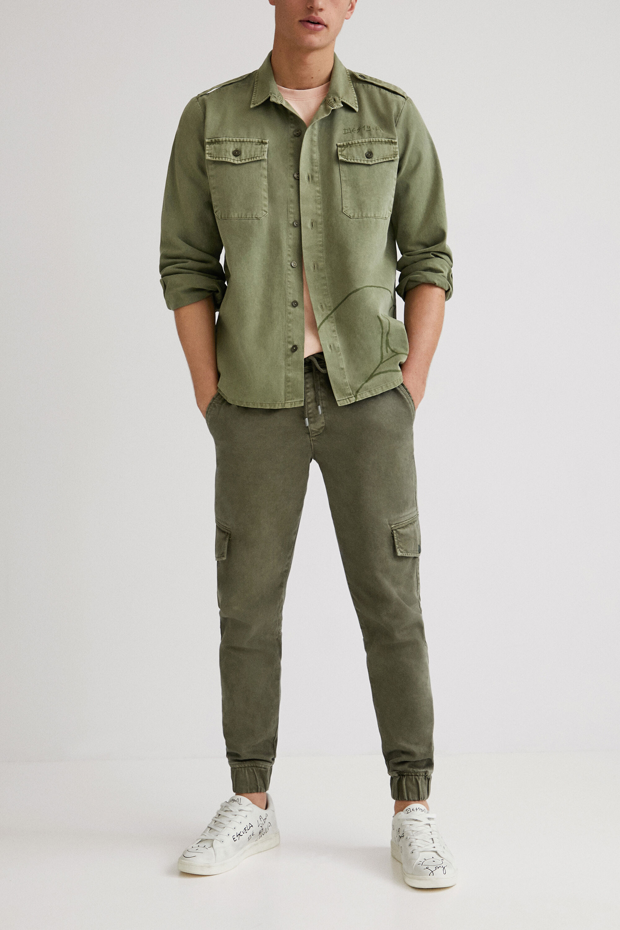 Cotton military overshirt | Desigual.com