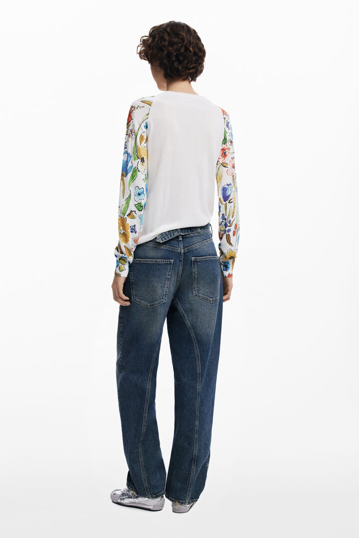 Floral sleeve sweater | Desigual