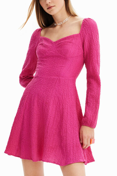 Vestido corto slim evasé | Desigual